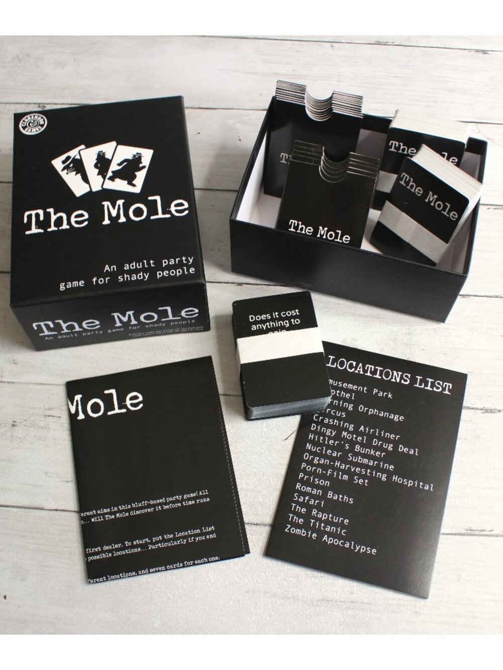 Claredon The Mole Adult Party Card Game 3-8 Players London